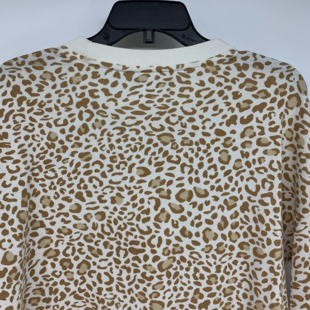 Time and Tru Sweatshirt Leopard Beige Pullover Crewneck - Picture 10 of 11